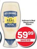 Hellmann's Real Mayonnaise 430ml