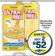 Danone Ultra Mel Custard Assorted 1 Litre Any 2