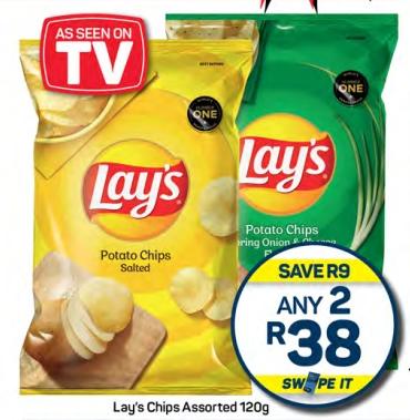 Lay's Potato Assorted 120g Any 2