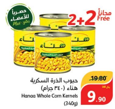 Hanaa Whole Corn Kernels (340g)