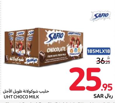 Safio UHT Choco Milk 18x185ml