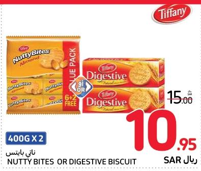 Tiffany Nutty Bites or Digestive Biscuit 400Gmx2