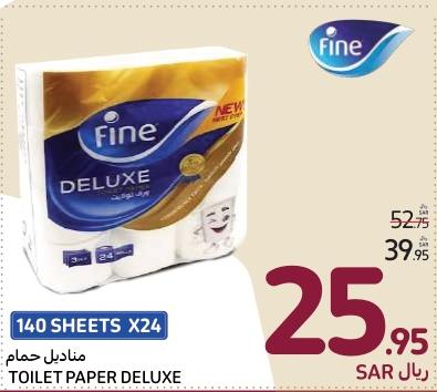 FINE  Toilet Paper DELUXE 140 SHEETS X24