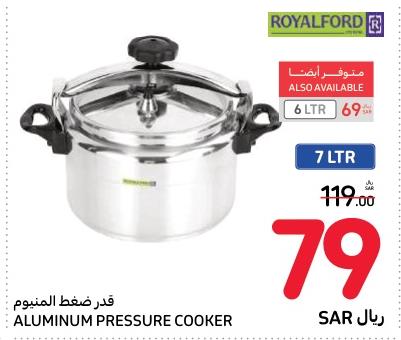 Royalford Aluminum Pressure Cooker 7 LTR