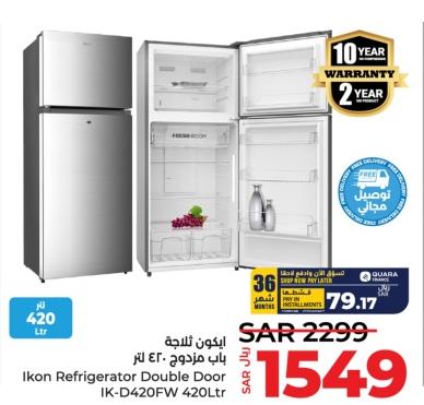 Ikon Refrigerator Double Door 420 Ltr 