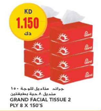 Grand Facial Tissue 2 Ply 8 x 150's