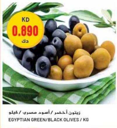 Egyptian Green/Black Olives 1 KG