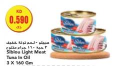 Siblou Light Meat Tuna in Oil 3x160 Gm