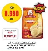 AL BAKER CHAKKI FRESH ATTA 5 KG BAG