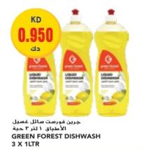 Green Forest Dishwash 3X1LTR