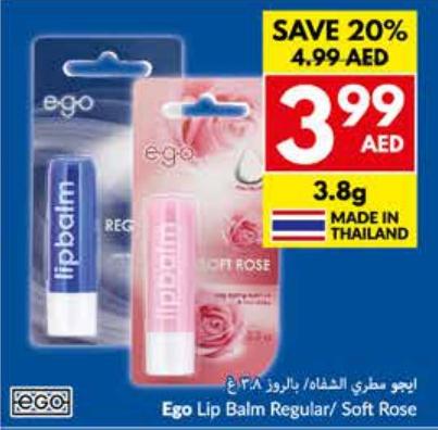 Ego Lip Balm Regular/ Soft Rose 3.8gm