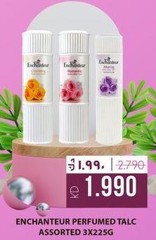 Enchanteur Perfumed Talc Assorted 3x225g