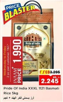 Pride Of India XXXL 1121 Basmati Rice 5kg 