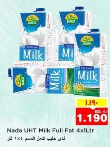 Nada UHT Milk Full Fat 4X1 Ltr 