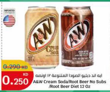 A&W Cream Soda / Root Beer No Subs / Root  Beer Diet 12 Oz