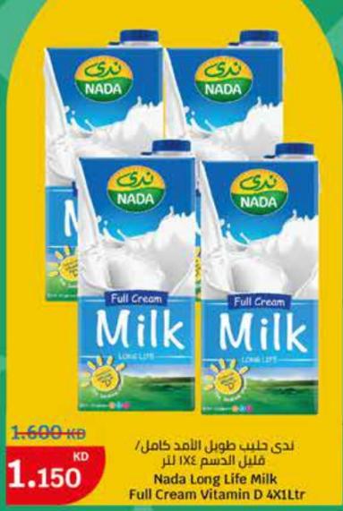 Nada Long Life Milk Full Cream Vitamin D 4X1LTR