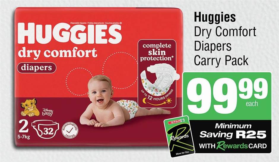 Huggies dry comfort diapers Carry  Pack 