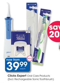 Clicks Expert Oral Care Products (Excl. Rechargeable Sonic Toothbrush)