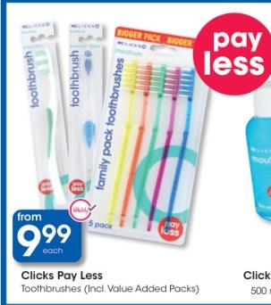 Toothbrushes (Incl. Value Added Packs)