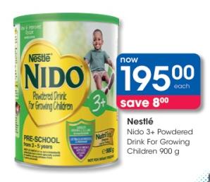 Nestle Nido 3+ Powdered Drink for Growing Children 900g