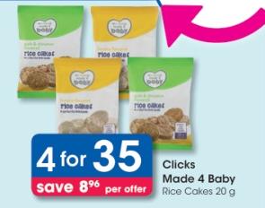 Clicks Rice Cakes 20g