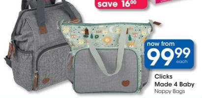 Clicks Made 4 Baby Nappy Bags