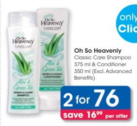 Oh So Heavenly Classic Care Shampoo 375ml & Conditioner 350ml