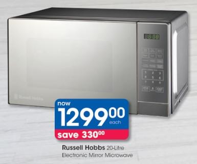 Russell Hobbs 20-Litre Electronic Mirror Microwave