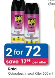 Raid Odourless Insect Killer 300ml