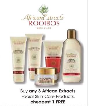 Buy any 3 African Extracts Facial Skin Care Products, cheapest 1 FREE