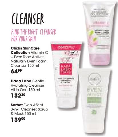 Clicks SkinCare Collection Vitamin C + Even Tone Actives Naturally Even Foam Cleanser 150 ml