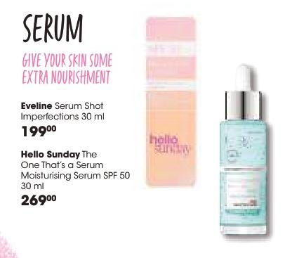 Hello Sunday The One That's a Serum Moisturising Serum SPF 50 30 ml