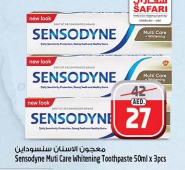 Sensodyne Multi Care Whitening Toothpaste 50ml x 3pcs