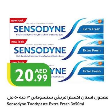 Sensodyne Toothpaste Extra Fresh  3x50ml