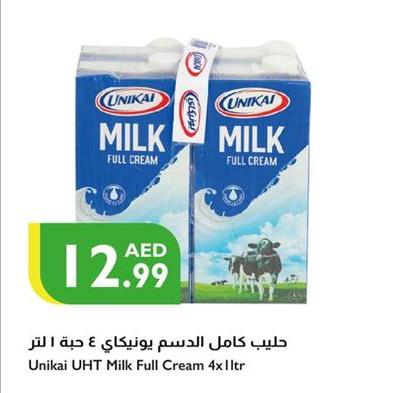 Unikai UHT Milk Full Cream  4x1ltr