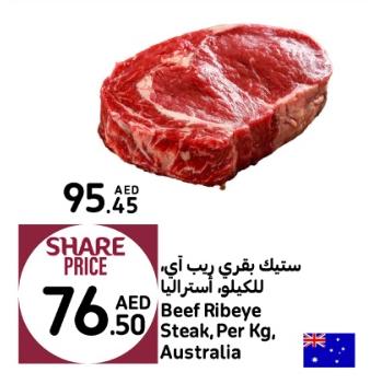 Beef Ribeye Steak, Per Kg Australia