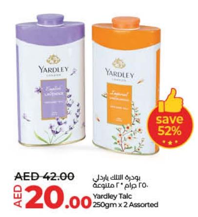 Yardley Talc Assorted 2x250gm