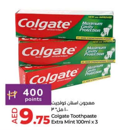 Colgate Toothpaste Extra Mint 100ml x 3