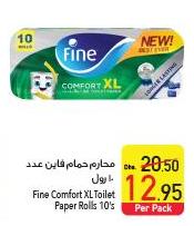 Fine Comfort XL Toilet Paper Rolls 10's