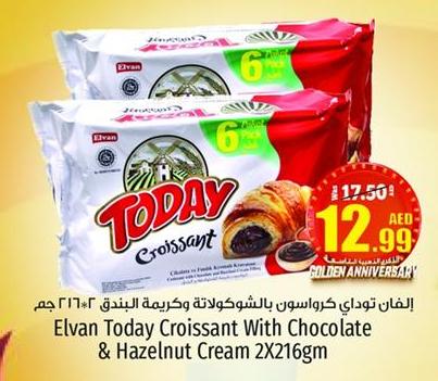 Elvan Today Croissant With Chocolate & Hazelnut Cream 2X216G