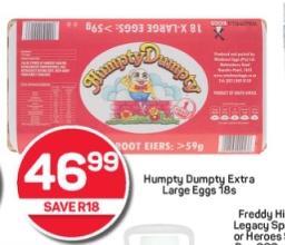 Humpty Dumpty Extra Large Eggs 18s