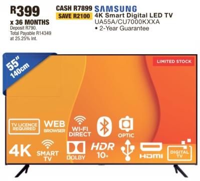 Samsung 4K Smart Digital LED TV UA55A/CU7000KXXA