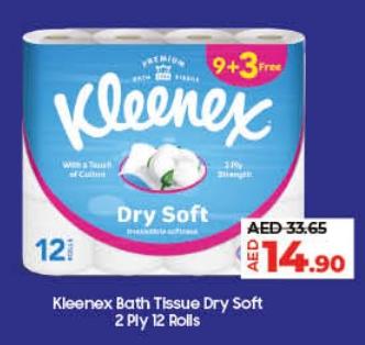 Kleenex Bath Tissue Dry Soft 2 Ply 12 Rolls 