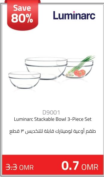 Luminarc Stackable Bowl 3-Piece Set