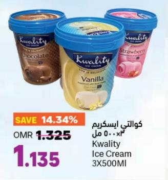 KWALITY ICE CREAM 3X500ML