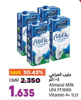 Almarai Milk Uht Ff With Vitamin 4x 1Ltr