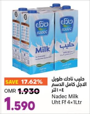 Nadec Milk Uht Ff 4x1Ltr