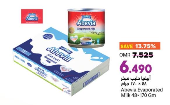 Abevia Evaporated Milk 48X170 GMQ