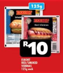 Eskort Red/Smoked Viennas 125g