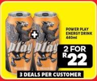 POWER PLAY Energy Drink 2x440ml